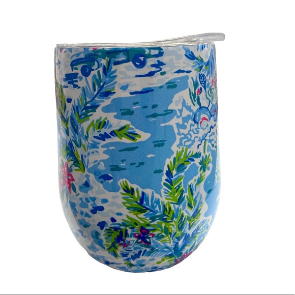 New Without Tags Lilly Pulitzer Travel Tumbler in What A Lovely Place 12 ounces - Picture 7 of 7